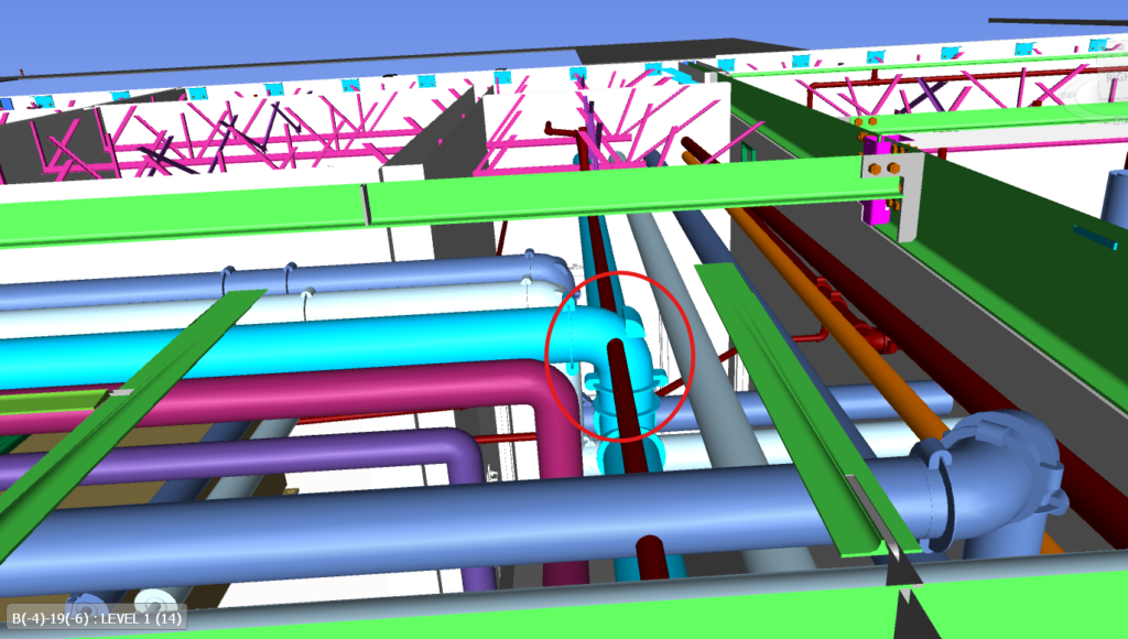 3D BIM modelling coordination for
underground construction project